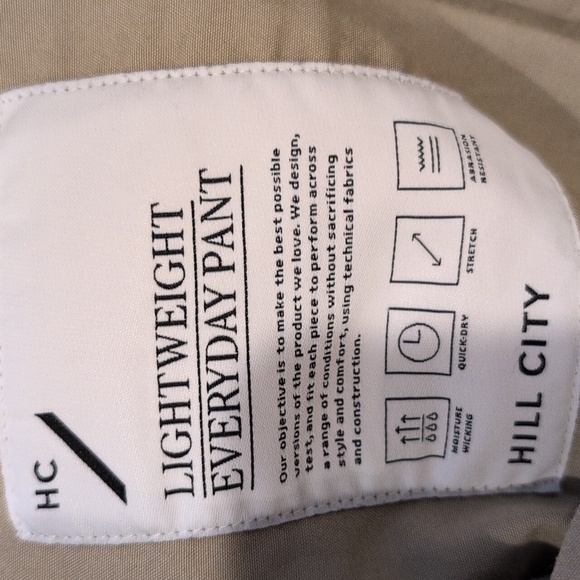 Hill City Lightweight Everyday Pant Chino 36x30.75 - Picture 6 of 9